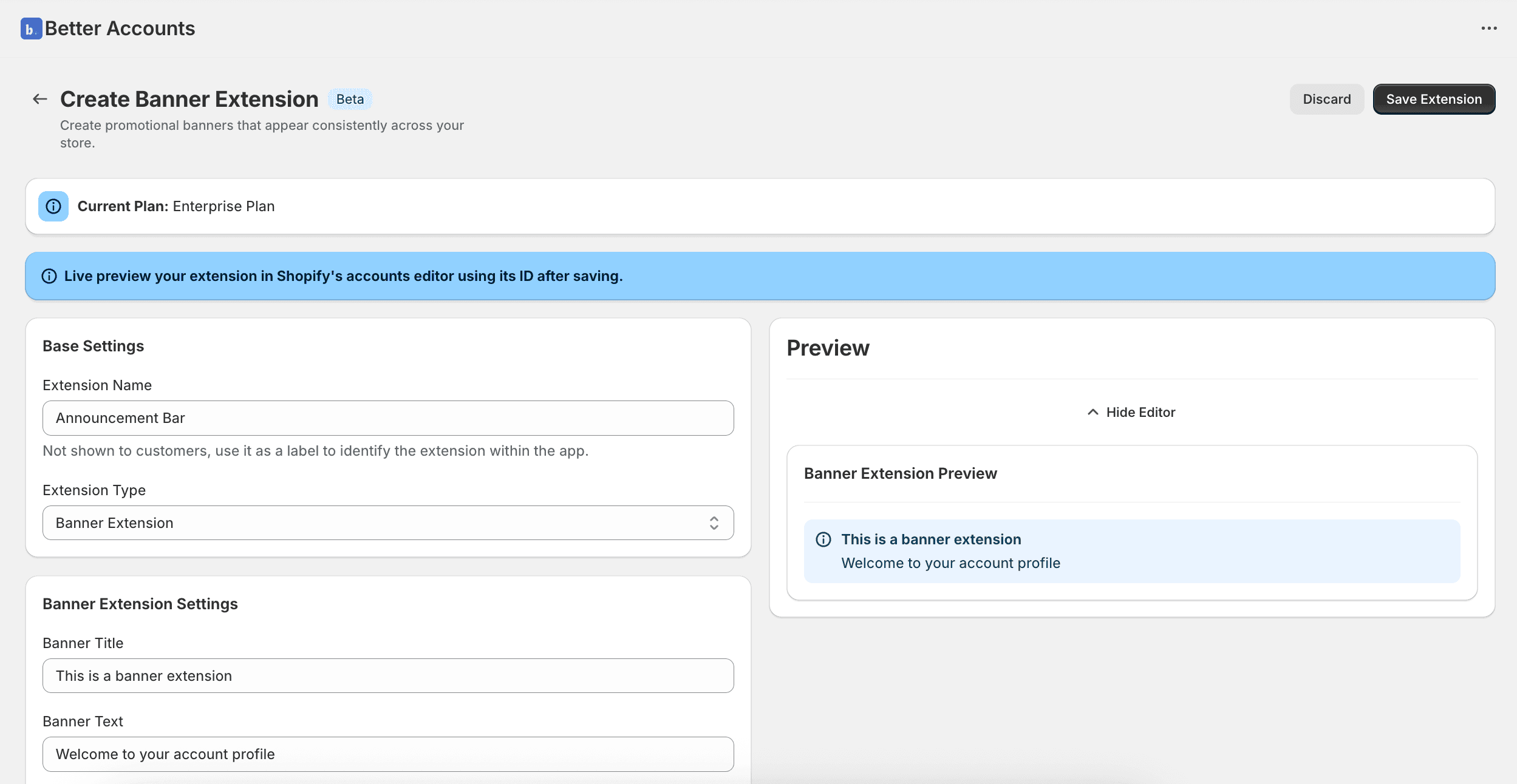 Better Accounts Creation Interface
